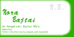 nora bajtai business card